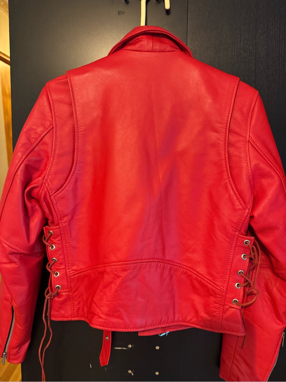 Red AllState Genuine Leather jacket - Picture 2 of 3